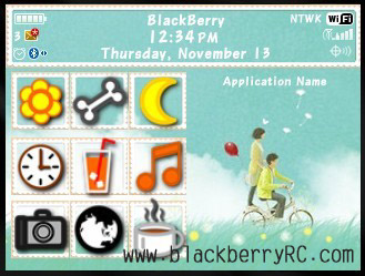 <b>Bule Lover for blackberry 85xx,93xx themes</b>