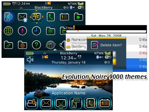 Evolution Noire 9000 themes