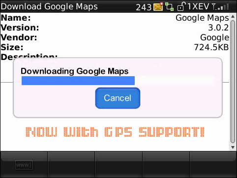 google maps app free download for blackberry