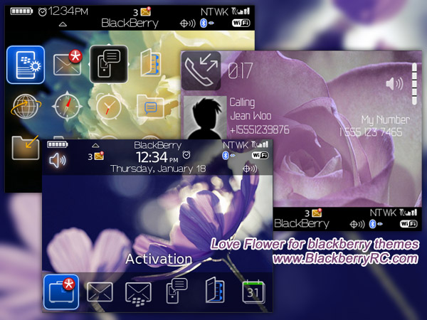 Love Flower for 8900 themes os5.0