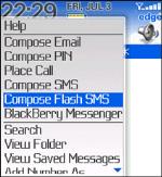 Flash SMS apps for blackberry