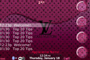 free LV for blackberry bold 90xx Themes