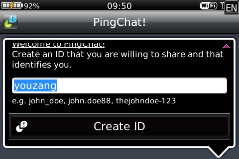PingChat for blackberry curve apps