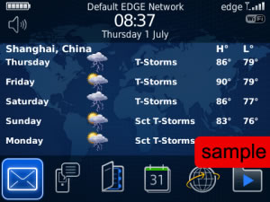 Weather Plus v1.1.2 - blackberry weather apps