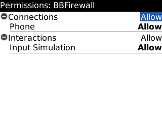 BBFirewall apps for blackberry