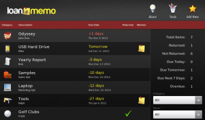 LoanMemo v1.1.2 for playbook apps