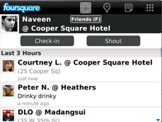 Foursquare for blackberry storm apps