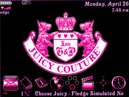 Juicy Couture for blackberry themes