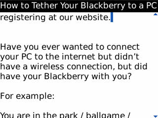 Tether Your Blackberry eGuide