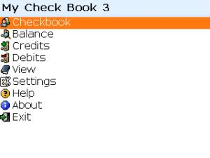 My Check Book 3 v1.2 blackberry os4.2-os6.0 app