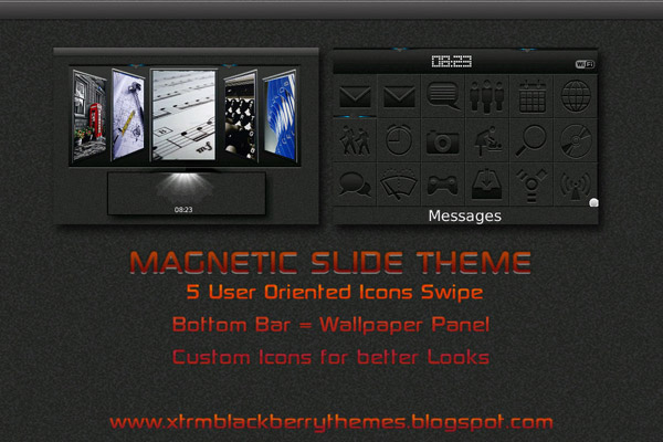 Magnetic Slide for Bold 9000 blackberry themes