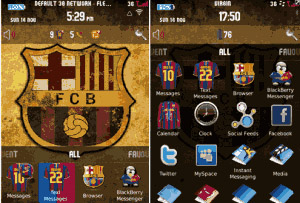 FC Barcelona BlackBerry 9800 torch Theme