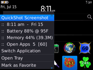 QuickShot (screenshots) v1.3.0 apps for blackberr