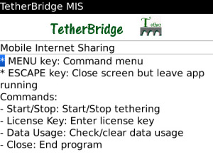 Tether Bridge v1.3.0 for BlackBerry Apps