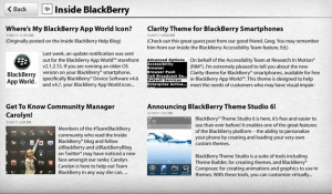 BlackBerry News App for PlayBook
