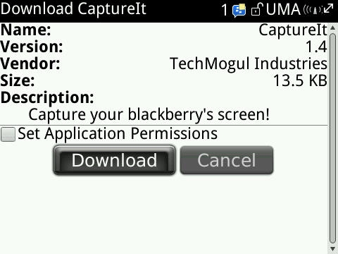 free Capture It 1.4 for Blackberry applications