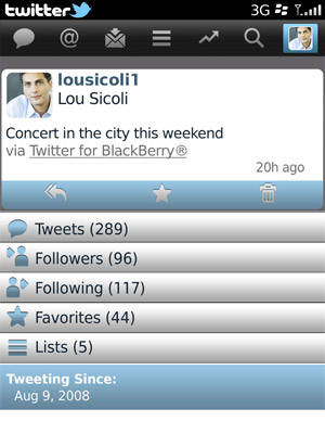 free Twitter v2.0.0.16 for BlackBerry application