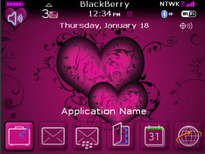 Vintage Hearts Theme for blackberry os4.2+
