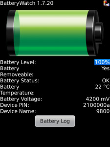 free Battery Watch v1.8.11 for BB os5.0+ apps