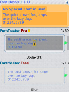 free fancy fonts for blackberry