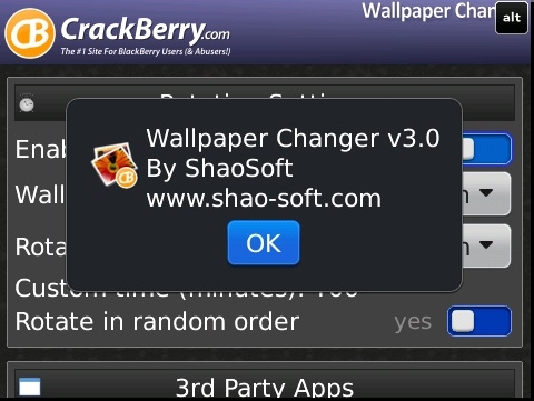 CrackBerry Wallpaper Changer Pro v3.0