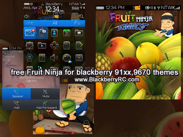 <b>Fruit Ninja for blackberry 91xx,9670 themes os6.0</b>