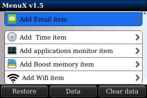 MenuX v1.5.0 for blackberry apps(os4.5+)
