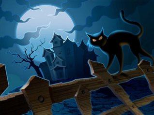 Halloween - cat 320x240 wallpaper