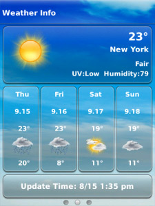 Weather Plus v3.1.6 for blackberry OS 4.5-4.7 app