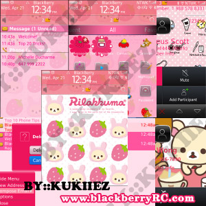 Cute Rilakkuma themes for blackberry torch 9800