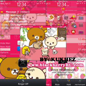 Cute Rilakkuma themes for blackberry curve 9300