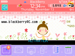 Cute cartoon girl theme for blackberry curve 8520