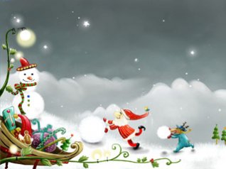 christmas cartoon snow 640x480 wallpapers