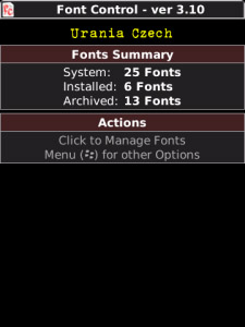 Font Control v3.72.95 for blackberry os6.0, 7.0 a