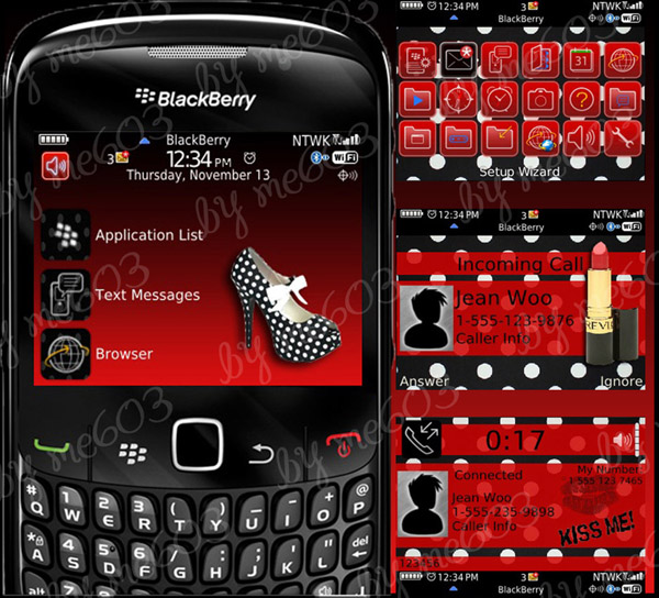 Red Shoes Polka Dot for bb 8520,9300 curve theme