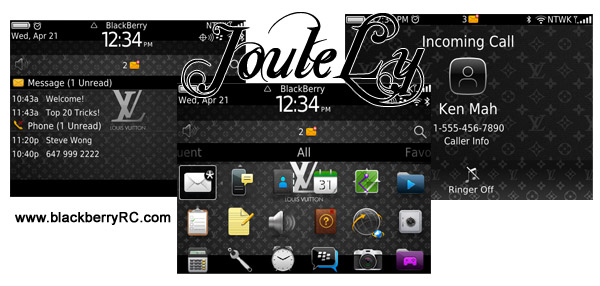 <b>Black Louis Vuitton os7 icons for blackberry 9700</b>