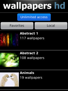Wallpapers HD v4.8.0 for best free blackberry app
