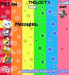 Rainbow Bubbles for blackberry 81xx themes os4.5