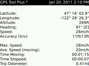 GPS Tool Plus v1.5.3 for bb phone apps