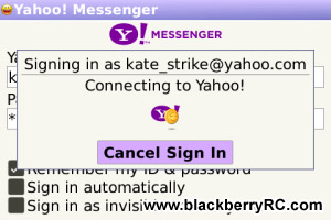 <b>Yahoo Messenger 3.0.0.41 for blackberry 6.0 apps</b>