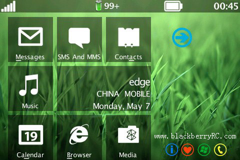 WP7 Style Theme For Blackberry Bold 9000 series