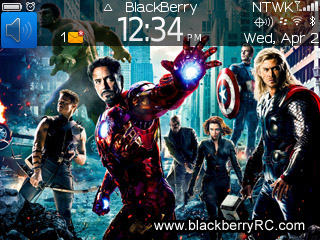 The Avengers 2012 for bb 9300 os 6 themes