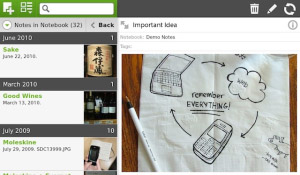 free Evernote v1.3 for BlackBerry PlayBook Apps