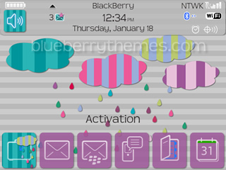 free Rain Colors for blackberry 8520,8530 themes