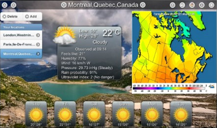 Animated Weather HD + VOICE v4.5.3 for BlackBerry