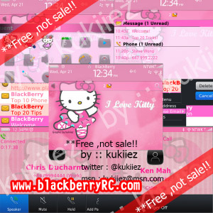 <b>New Pink hellokitty theme for BB 9650,97XX model</b>