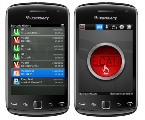 Barcode Scanner v2.1.5 for blackberry os7.0 apps