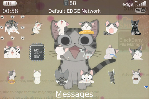 <b>Cartoon Cat for blackberry 9000 bold themes</b>