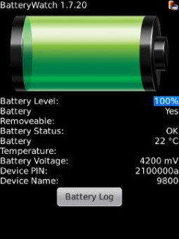 <b>Battery Watch & Lock Apps for BlackBerry OS avail</b>