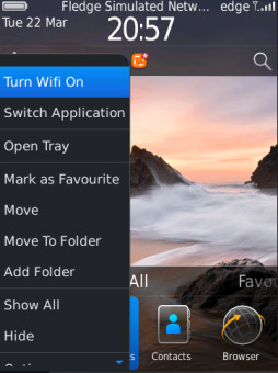 Menu WiFi 1.0 for blackberry os5.0+ apps